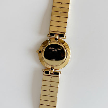 Dior 1990s Round Dial Gold Plated Watch (Large)