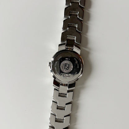 Fendi 1990s Seashell Dial Date Two Tone Watch