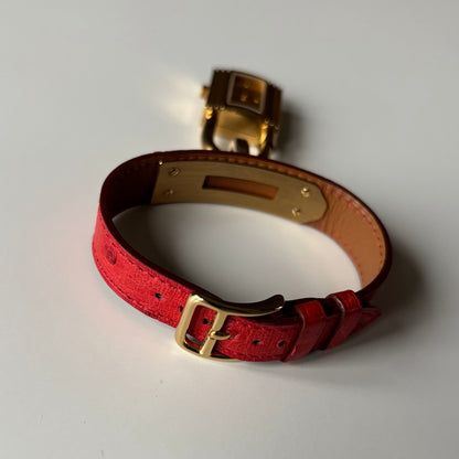 Hermes 1990s Kelly Gold Plated Watch