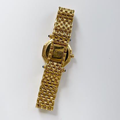 Dior 1990s Date Gold Plated Watch