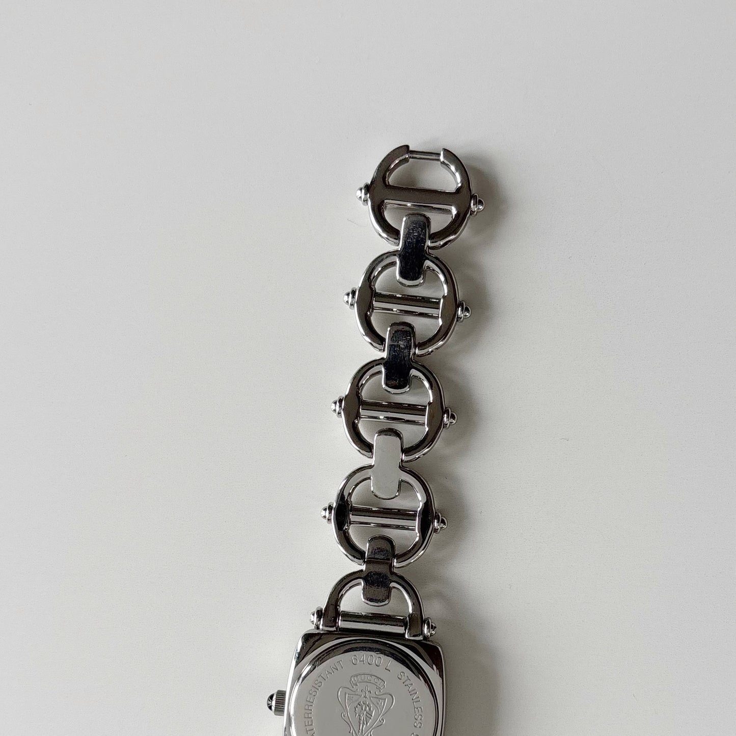 Gucci 1990s White Dial Stainless steel Horsebit Watch