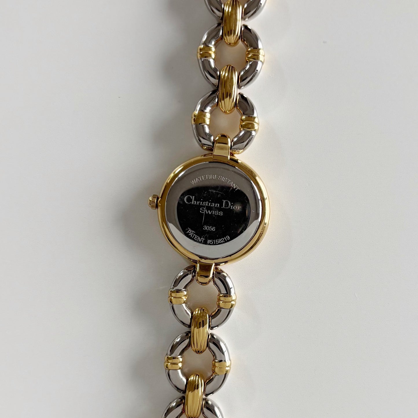 Dior 1990s Round Dial Two Tone Watch