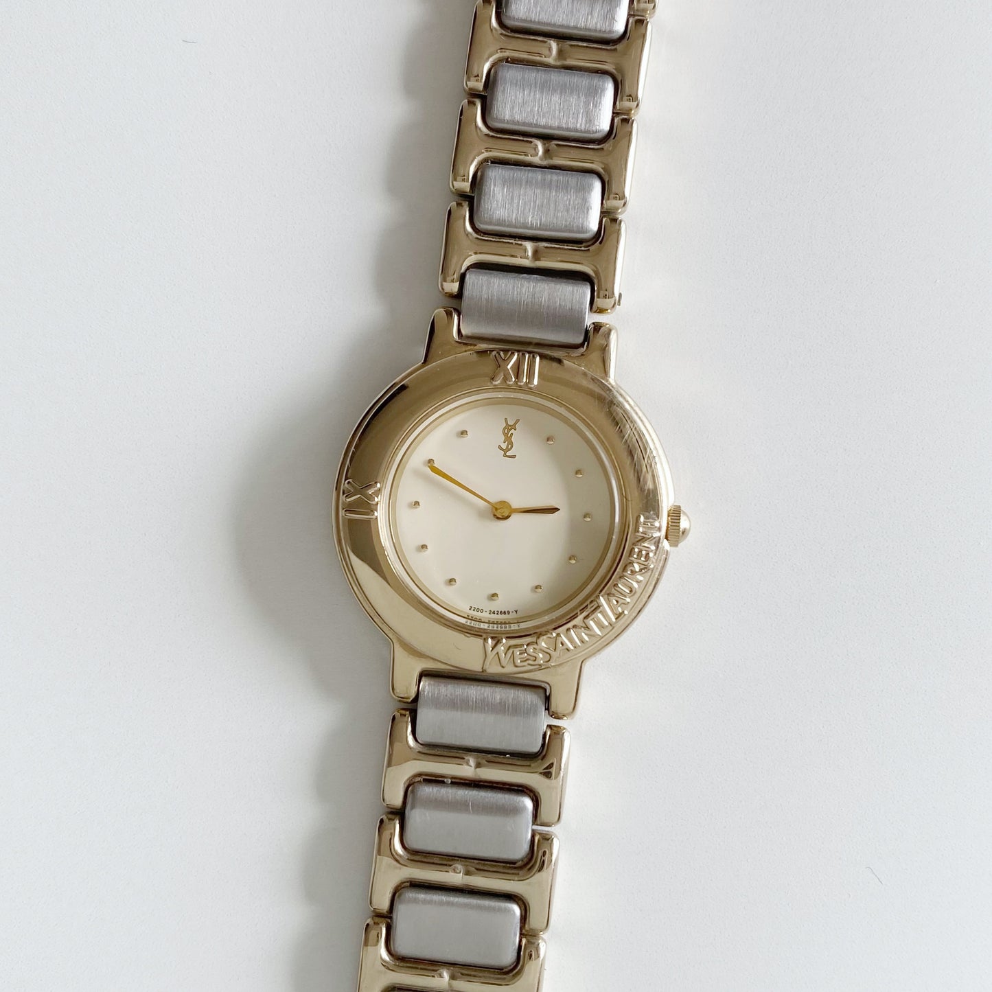 Yves Saint Laurent 1990s Two Tone Watch