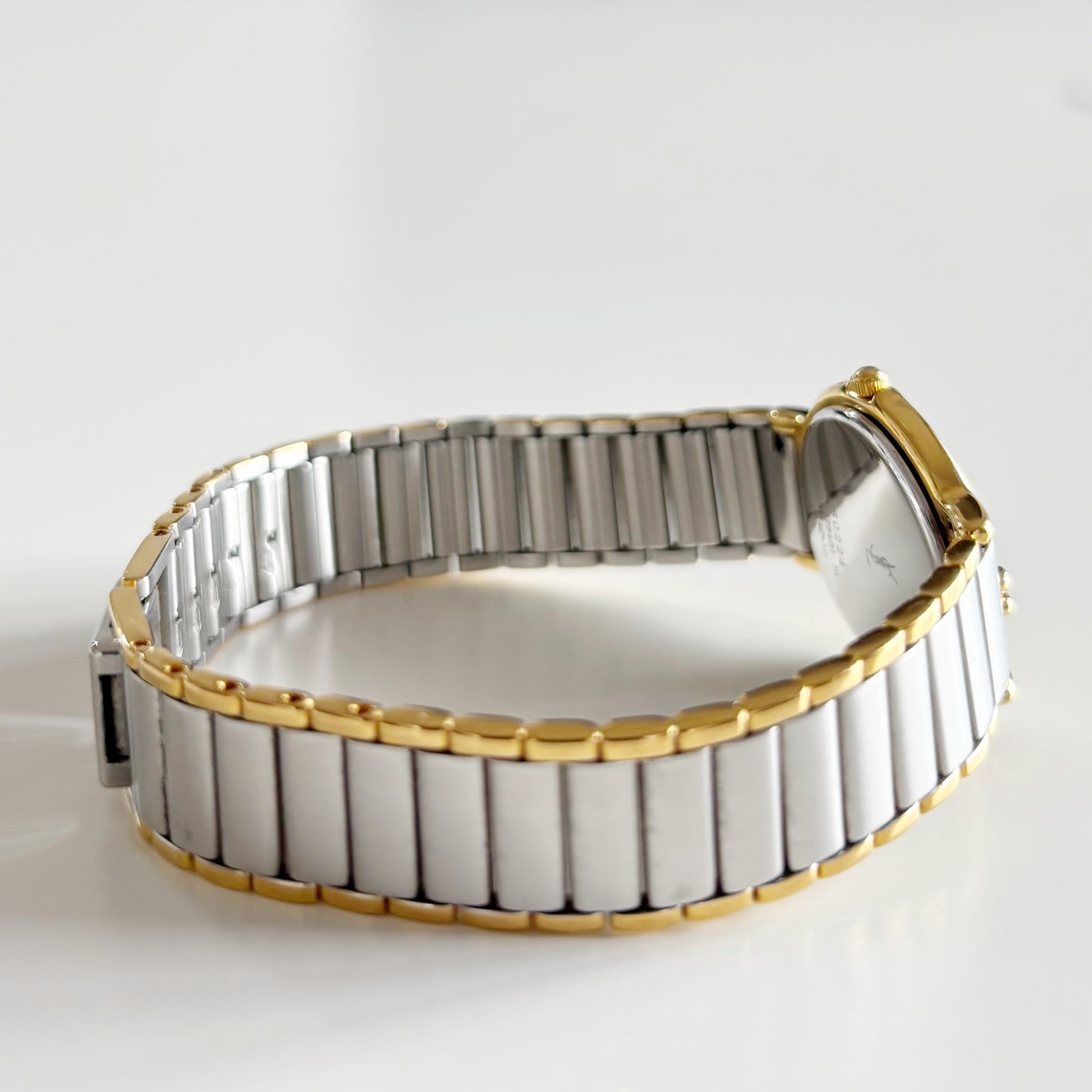 Yves Saint Laurent 1990s Round Dial Two Tone Watch