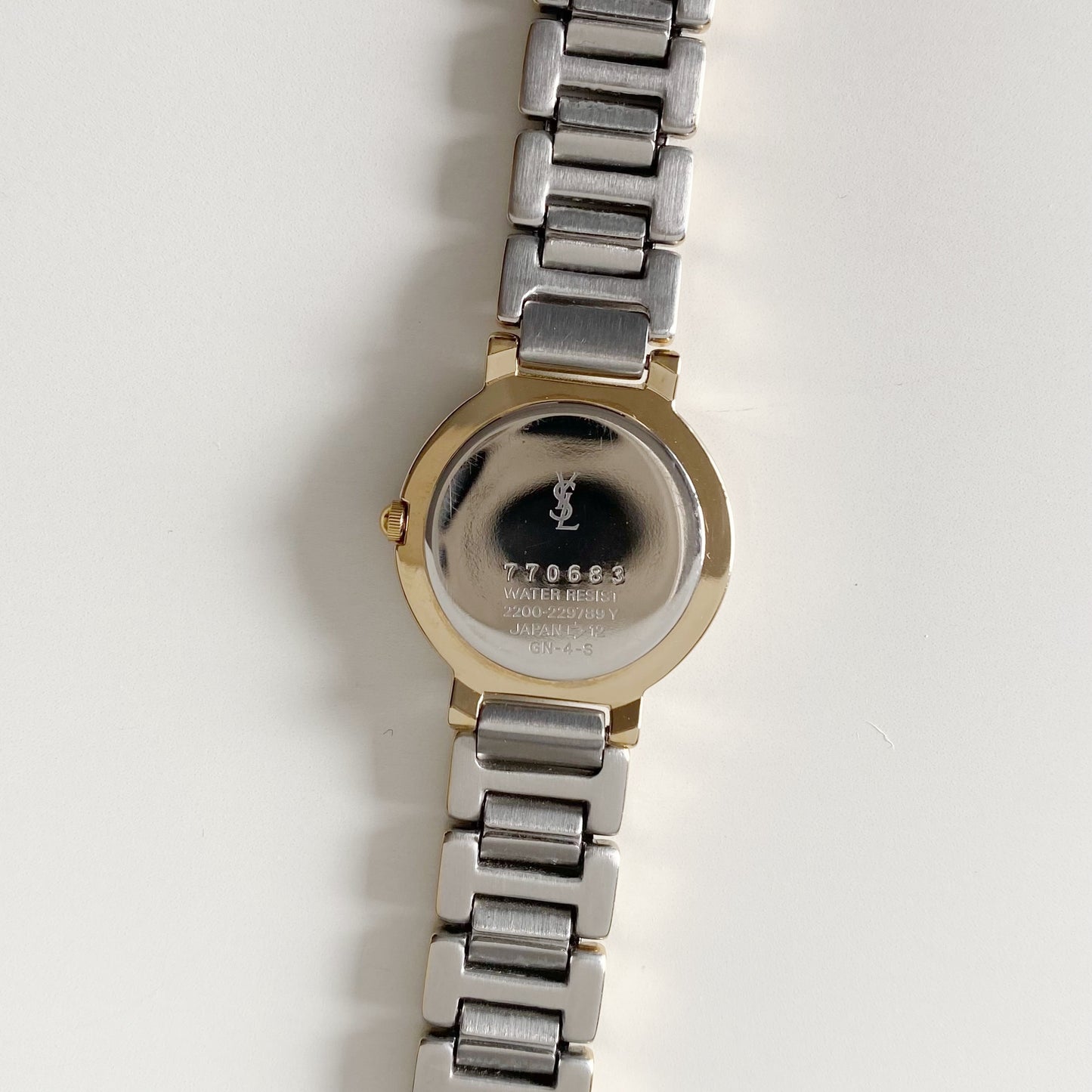 Yves Saint Laurent Round Dial Two Tone Watch