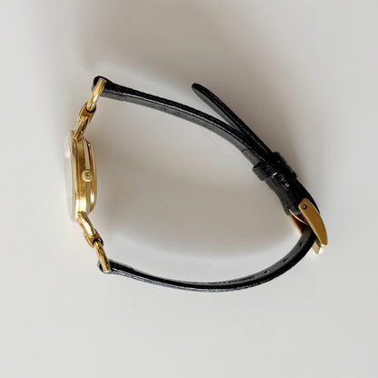 Gucci 1990s Gold Dial Horsebit Gold Plated Watch