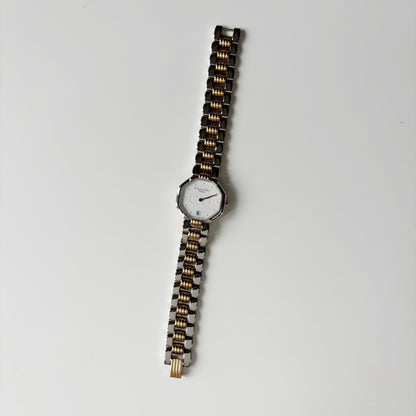 Dior 1990s Date Octagon Two Tone Watch