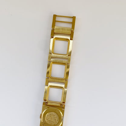 Dior Early 2000s La Parisienne Gold Plated Interchangeable Watch