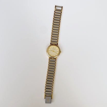 Yves Saint Laurent 1990s Round Two Tone Watch