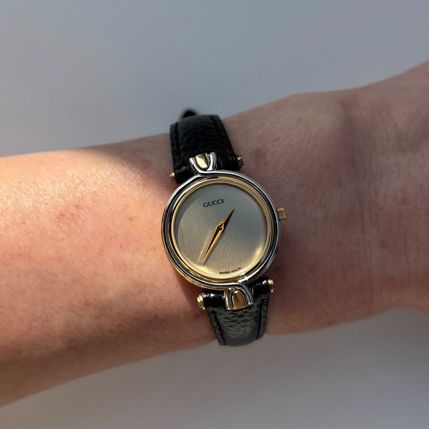 Gucci 1990 Round Dial Two Tone Watch