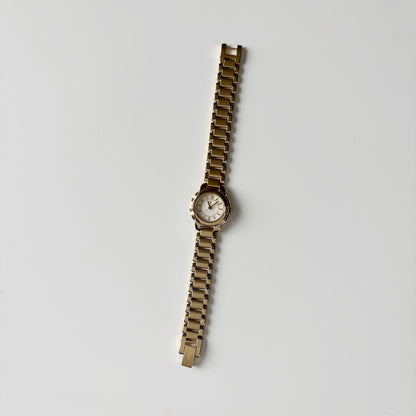 Yves Saint Laurent 1990s Round Dial Gold Plated Watch