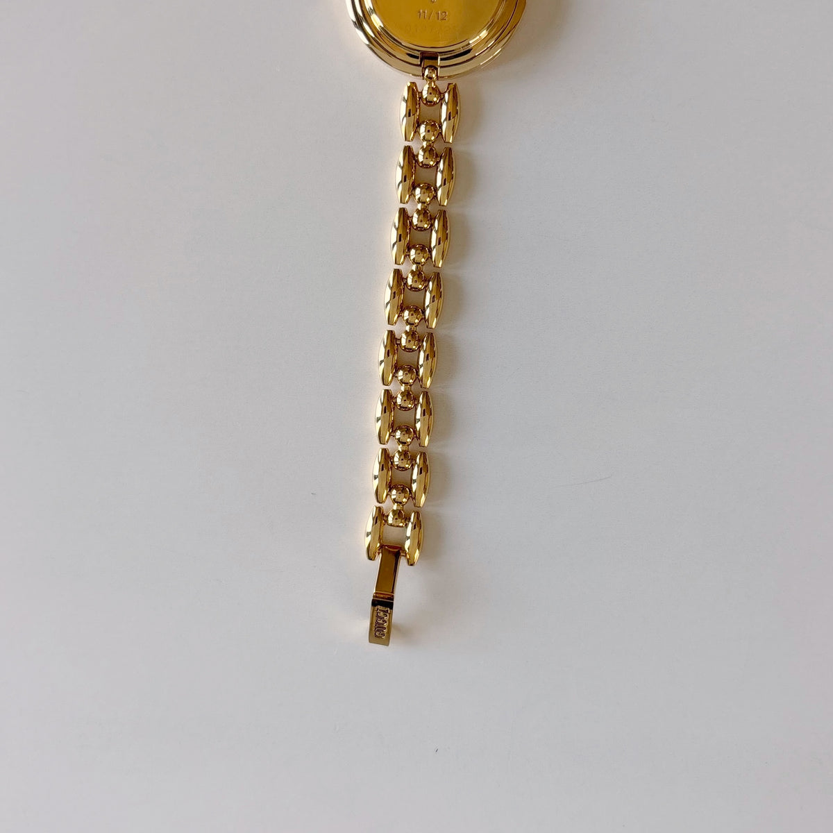 Gucci 1990s Interchangeable Bezel Gold Plated Rice Chain Watch with 6 bezels, case (160mm)