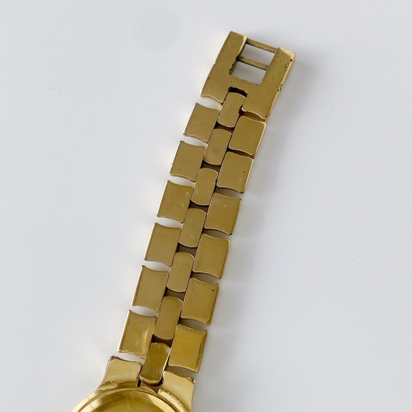 Fendi 1990s Navy Dial Gold Plated Watch