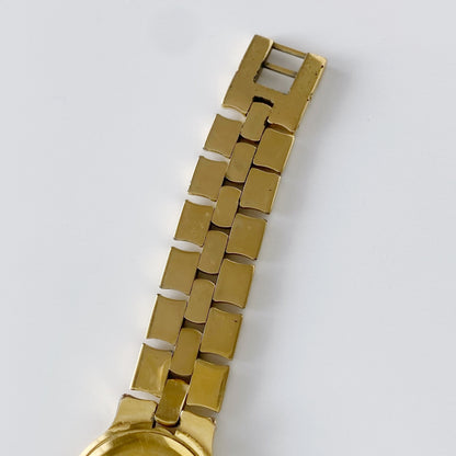 Fendi 1990s Navy Dial Gold Plated Watch