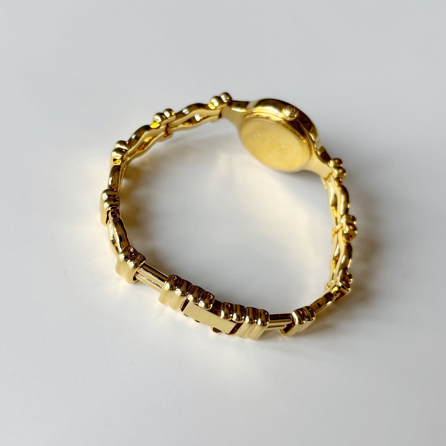 Burberry 1990s Seashell Dial Gold Plated Watch