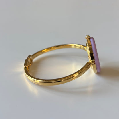 Gucci 1990s Interchangeable Bezel Gold Plated Bangle Watch with 12 bezels, case