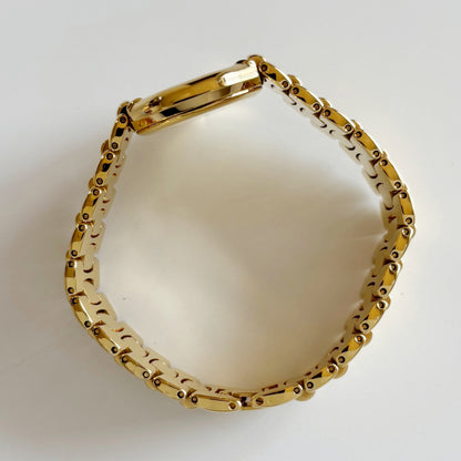 Dior 1990s Octagon Gold Plated Watch
