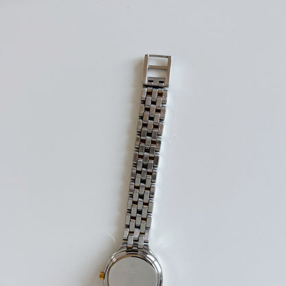 Dior 1990s Date Round Dial Two Tone Watch