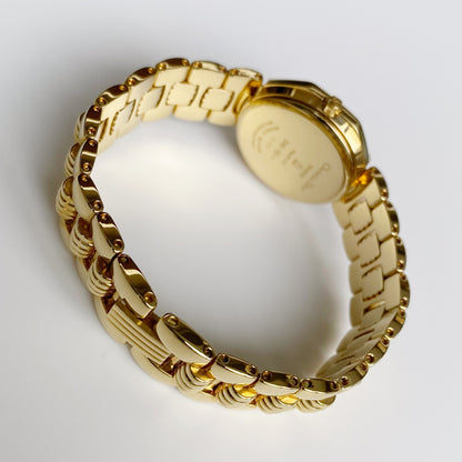 Dior 1990s Octagon Gold Plated Watch