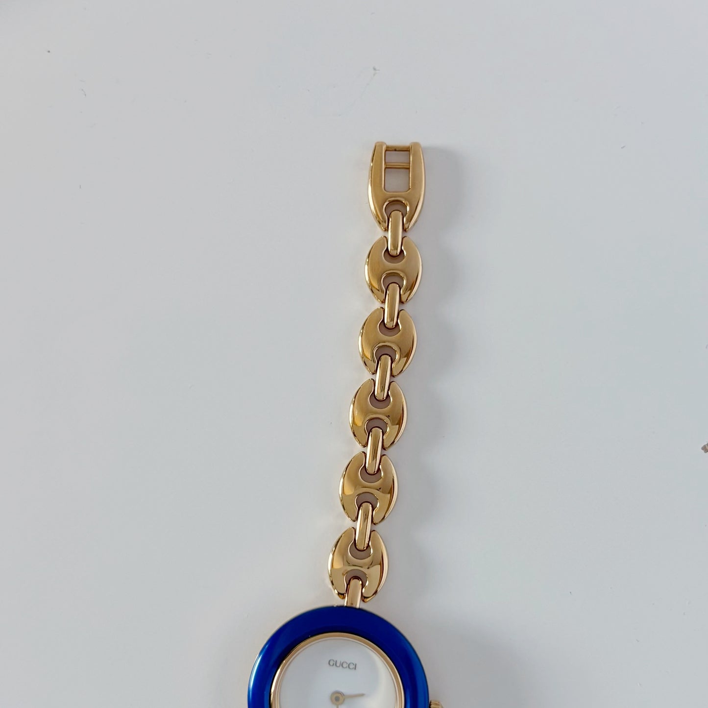 Gucci 1990s Interchangeable Bezel Gold Plated Watch with 6 bezels, case (167mm)