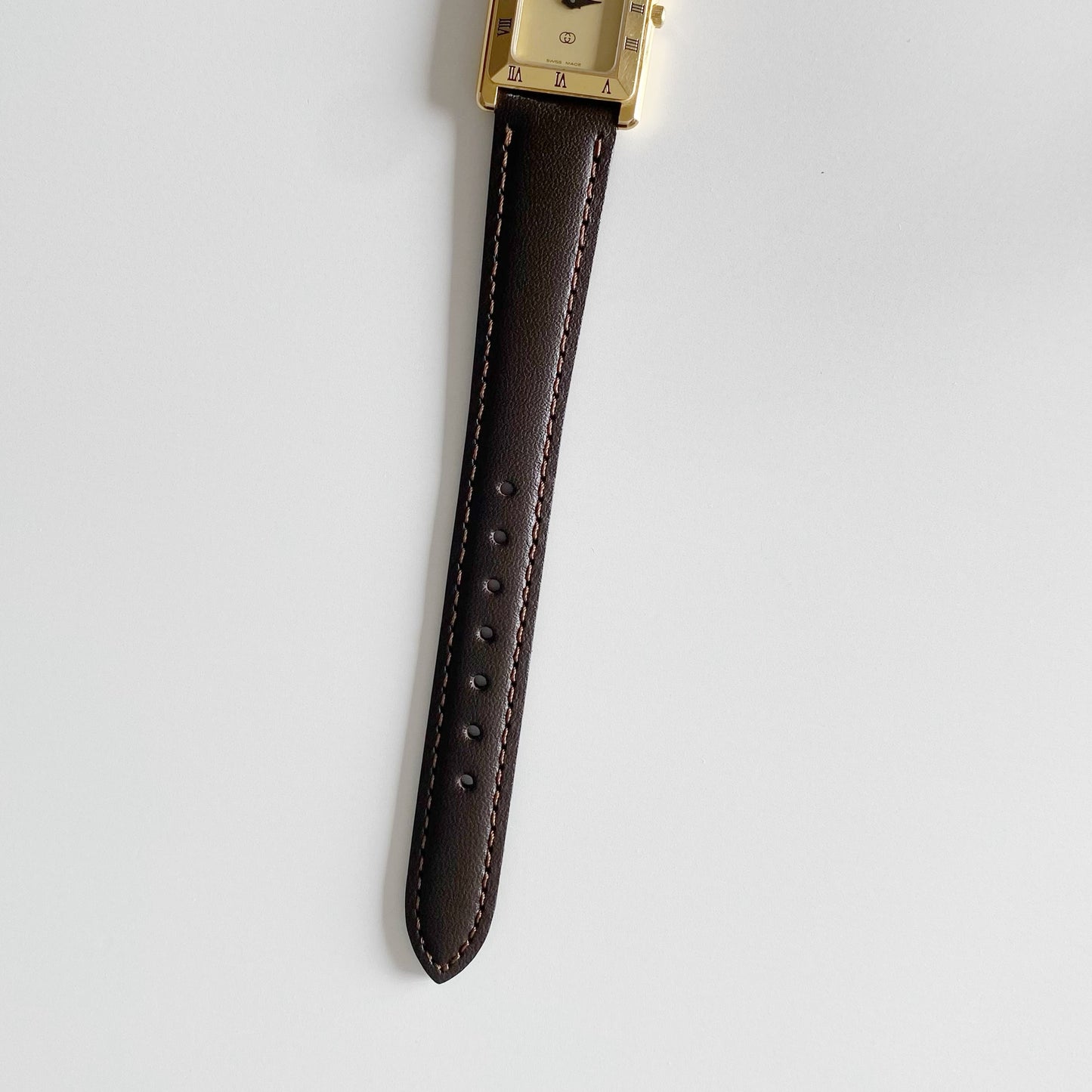Gucci 1990s Gold Dial Tank Watch