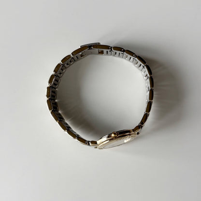 Yves Saint Laurent 1990s Round Dial Two Tone Watch