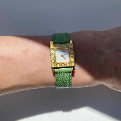 Dior Early 2000s La Parisienne Gold Plated Interchangeable Watch with 3 straps, case