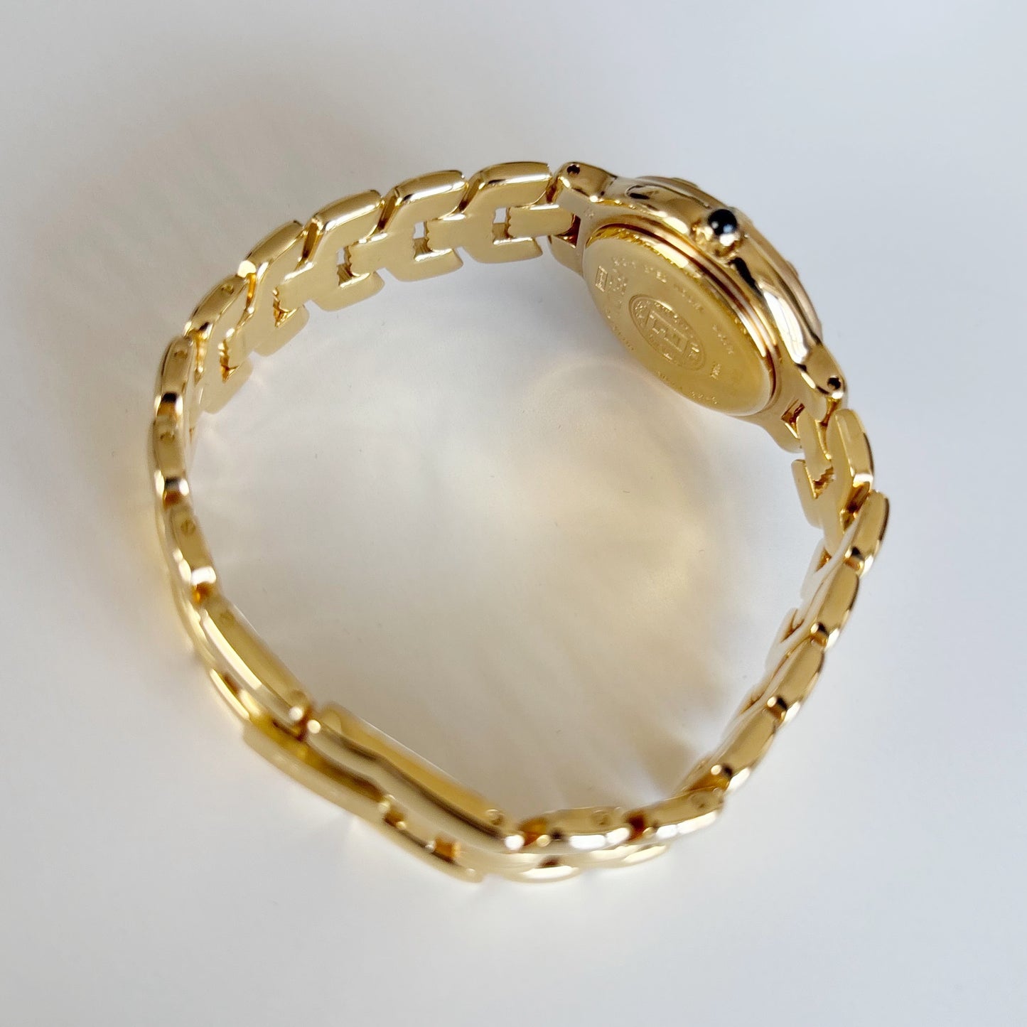Fendi 1990s Round Dial Date Gold Plated Watch