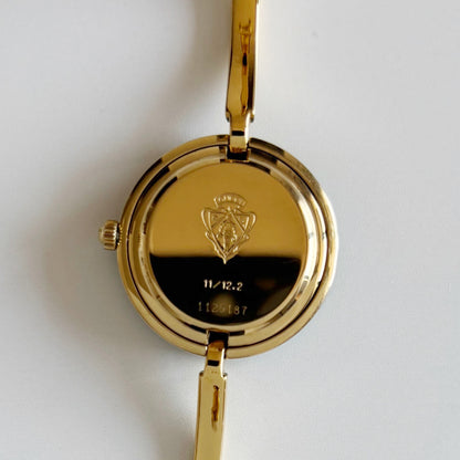 Gucci 1990s Interchangeable Bezel Gold Plated Watch with 12 bezels, case (Small)