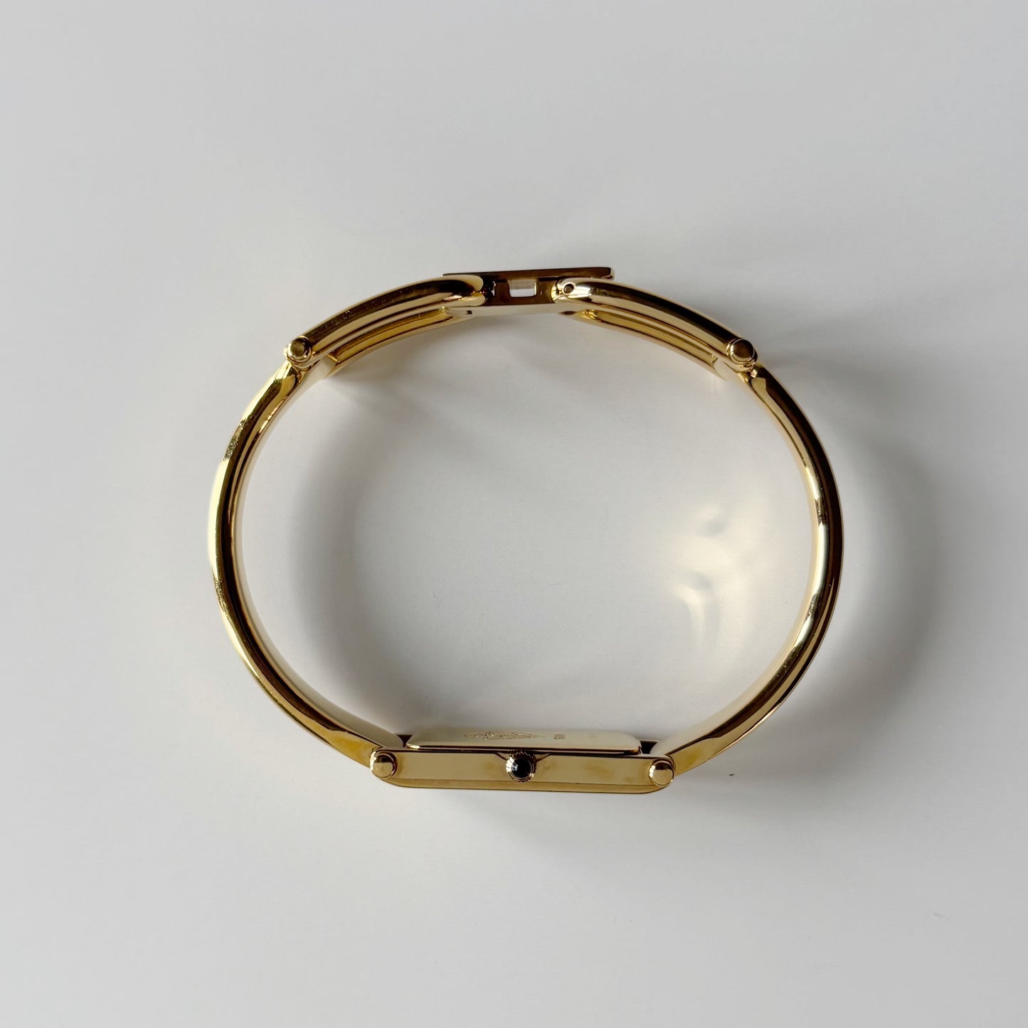Gucci 1990s Seashell Dial Gold Plated Bangle Watch