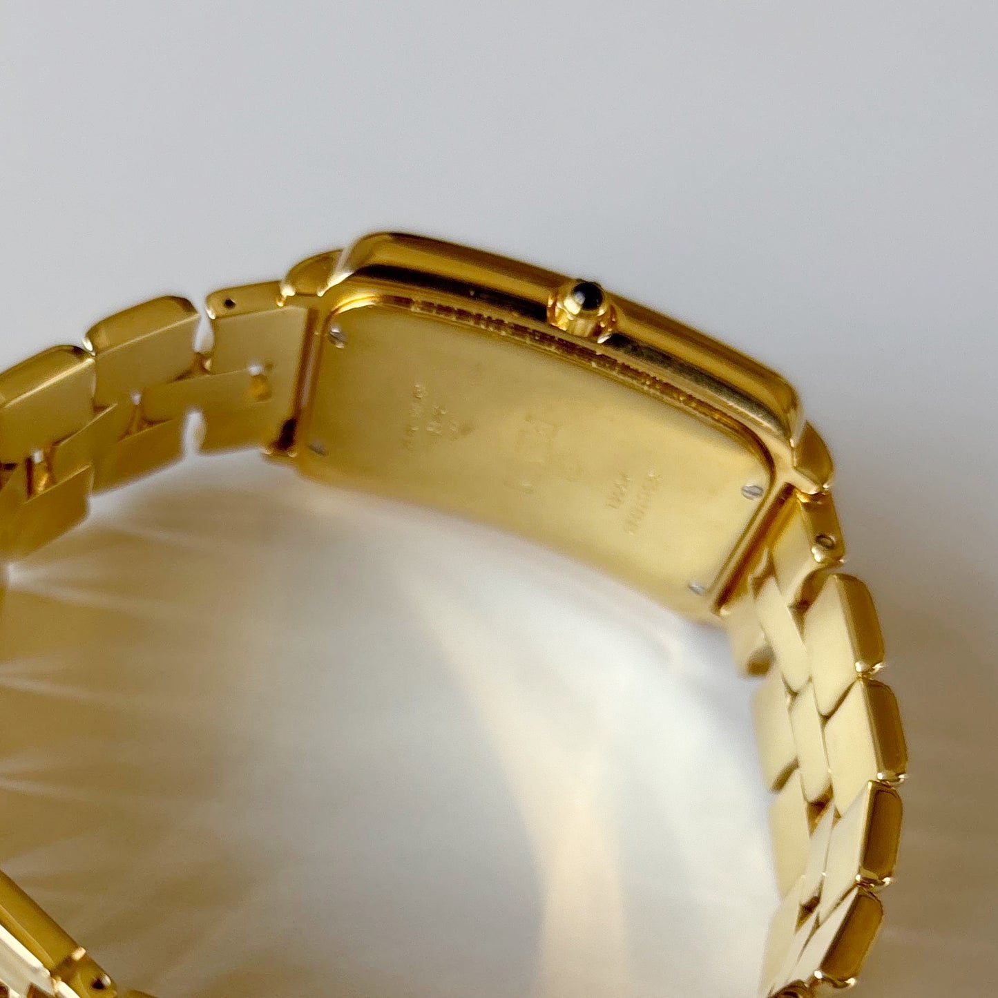 Fendi 1990s Tank Gold Plated Watch (Large)