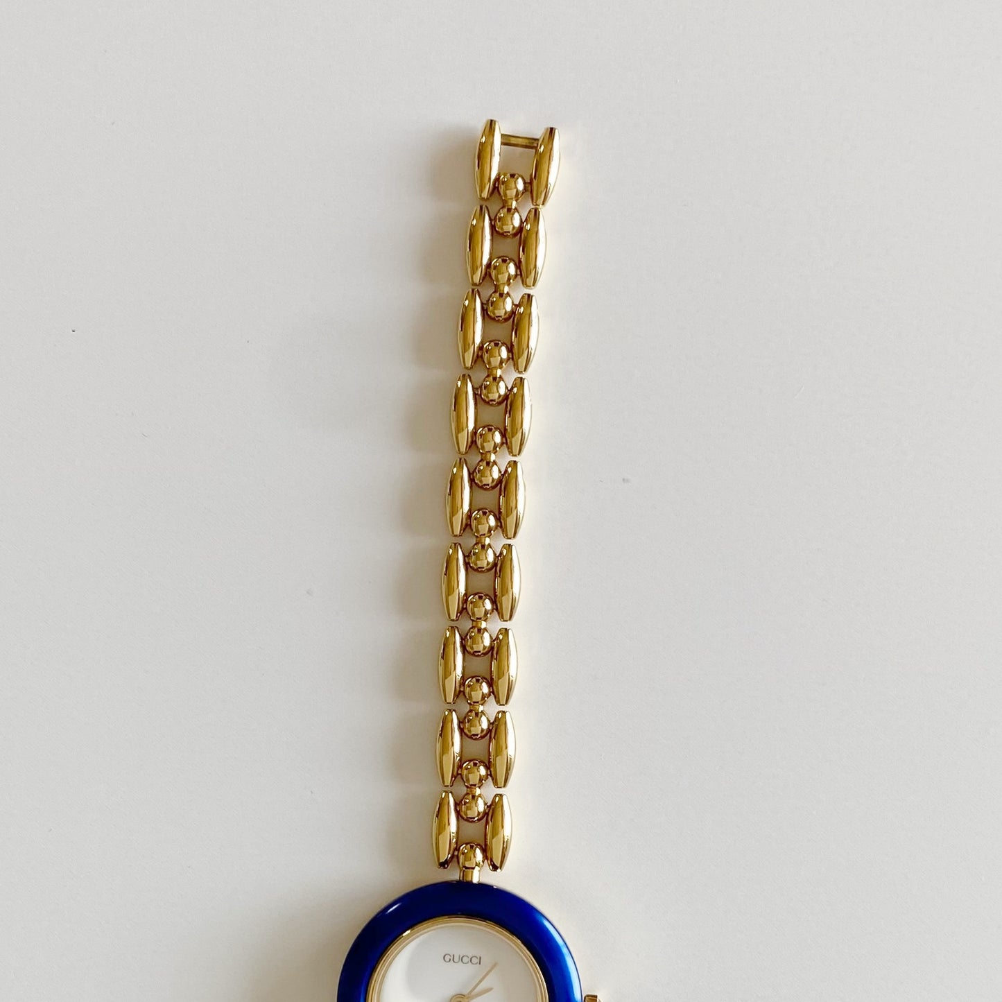 Gucci 1990s Interchangeable Bezel Gold Plated Watch with 6 bezels, case (178mm)