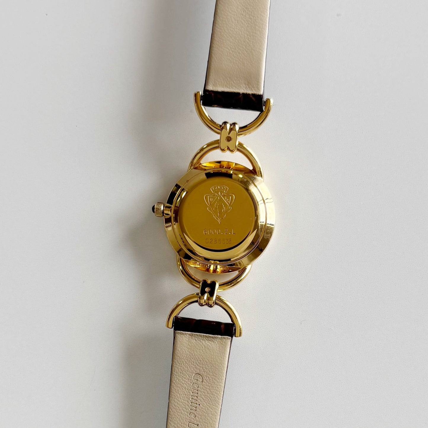 Gucci 1990s Round Dial Gold Plated Watch