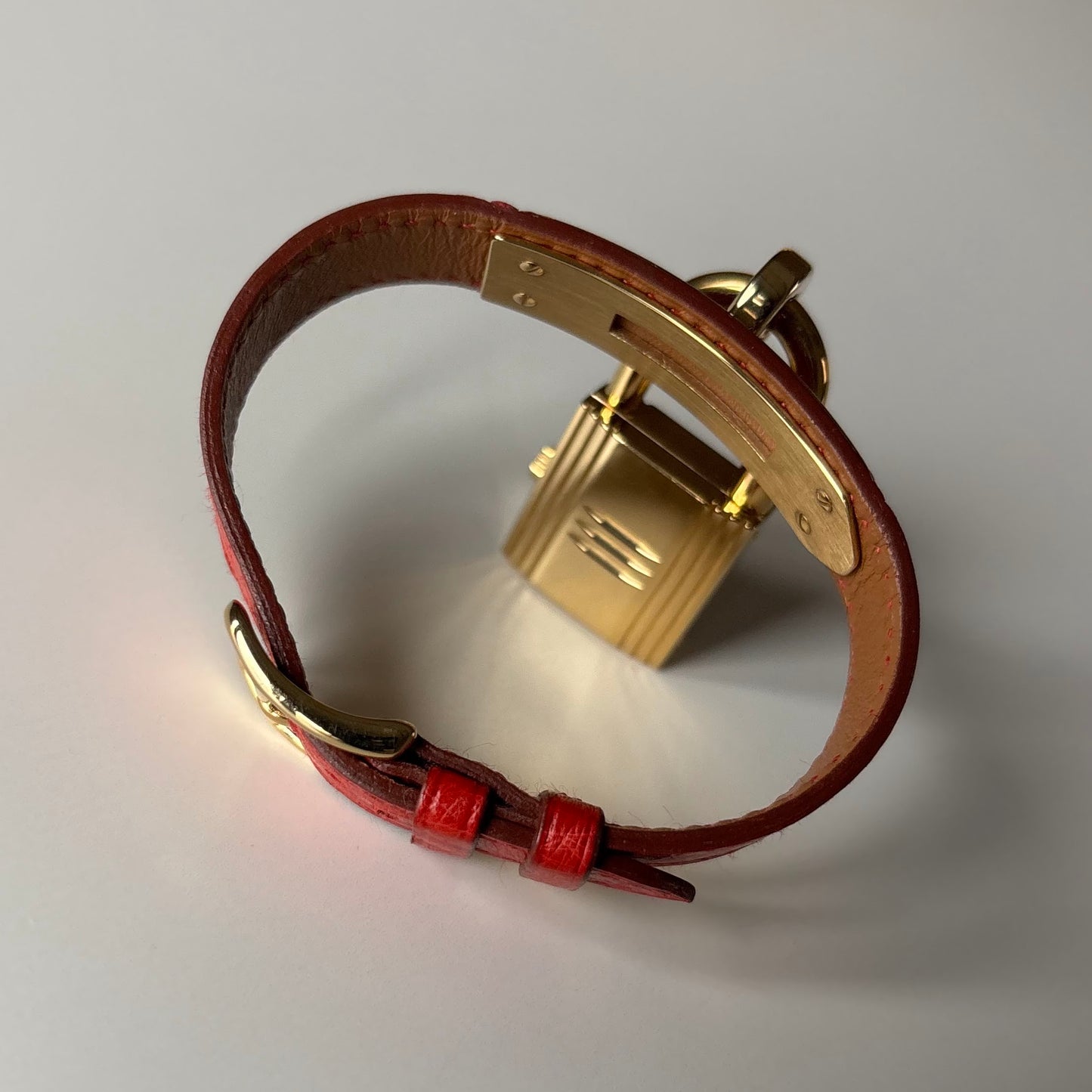 Hermes 1990s Kelly Gold Plated Watch
