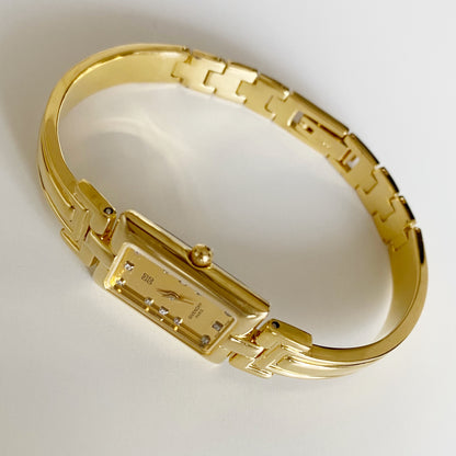 Givenchy 1990s Gold Plated Bangle Watch