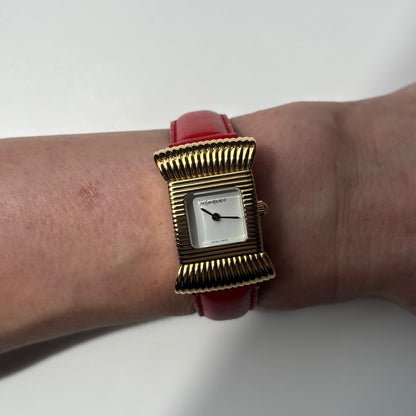 Yves Saint Laurent 1990s Ribbon Gold Plated Watch