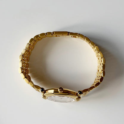Dior 1990s CD Logo Octagon Gold Plated Watch