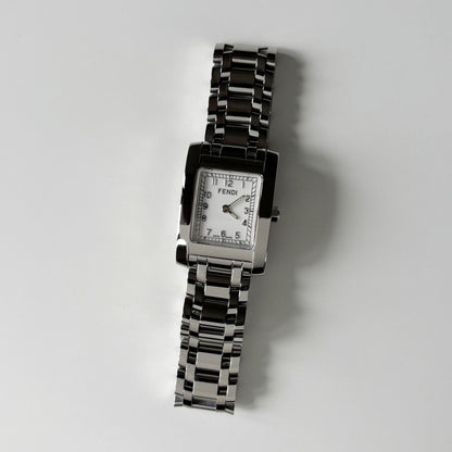 Fendi 1990s Tank Stainless Steel Watch