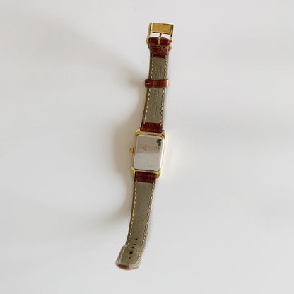 Burberry 1990s Gold Plated Tank Watch
