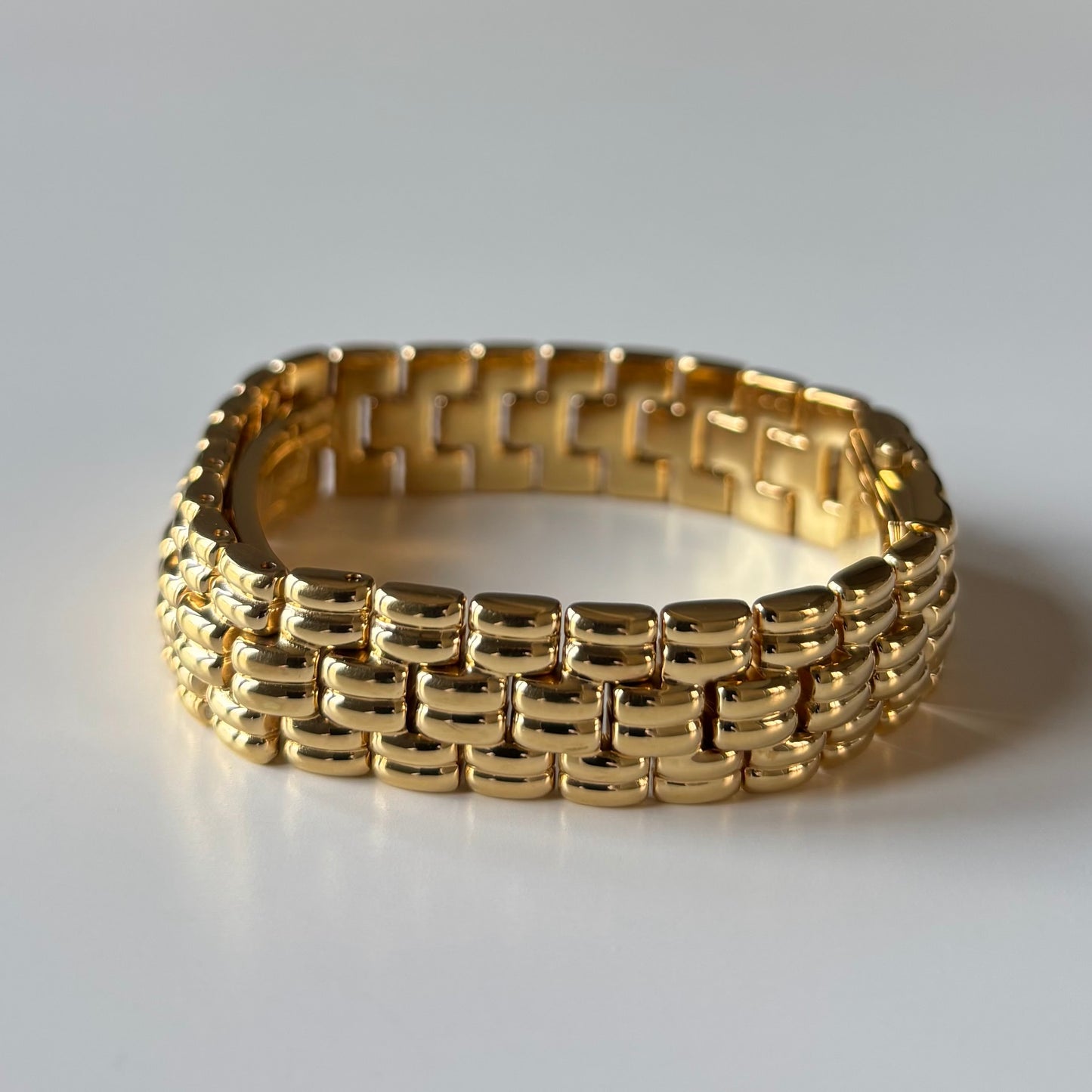 Fendi 1990s Rectangular Dial Gold Plated Watch