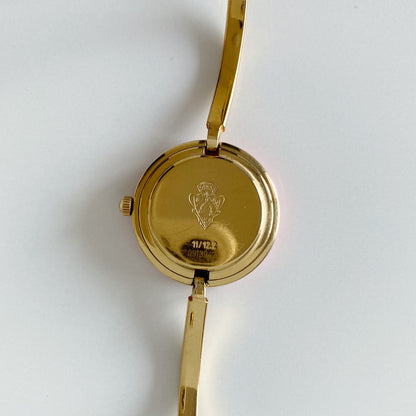 Gucci 1990s Interchangeable Bezel Gold Plated Bangle Watch with 12 bezels, case (Small)
