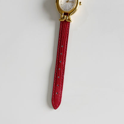 Fendi 1990s Interchangeable Strap Gold Plated Watch with 5 straps, case