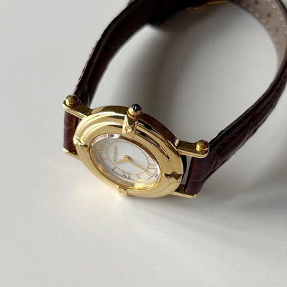Yves Saint Laurent 1990s Round Dial Gold-Plated Watch