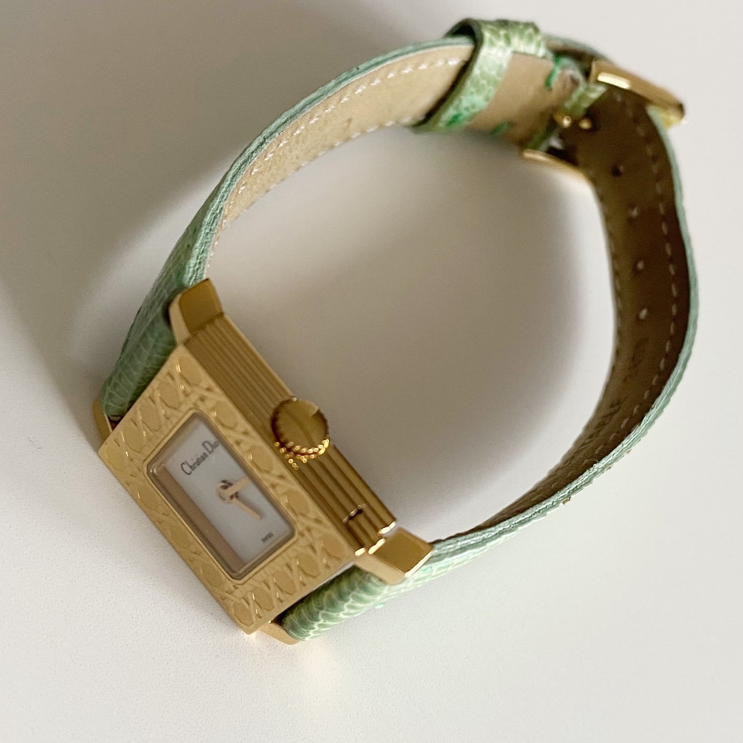 Dior Early 2000s La Parisienne Gold Plated Interchangeable Watch with 3 straps, case