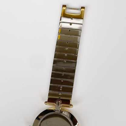 Dior 1990s Gold Dial Round Two Tone Watch