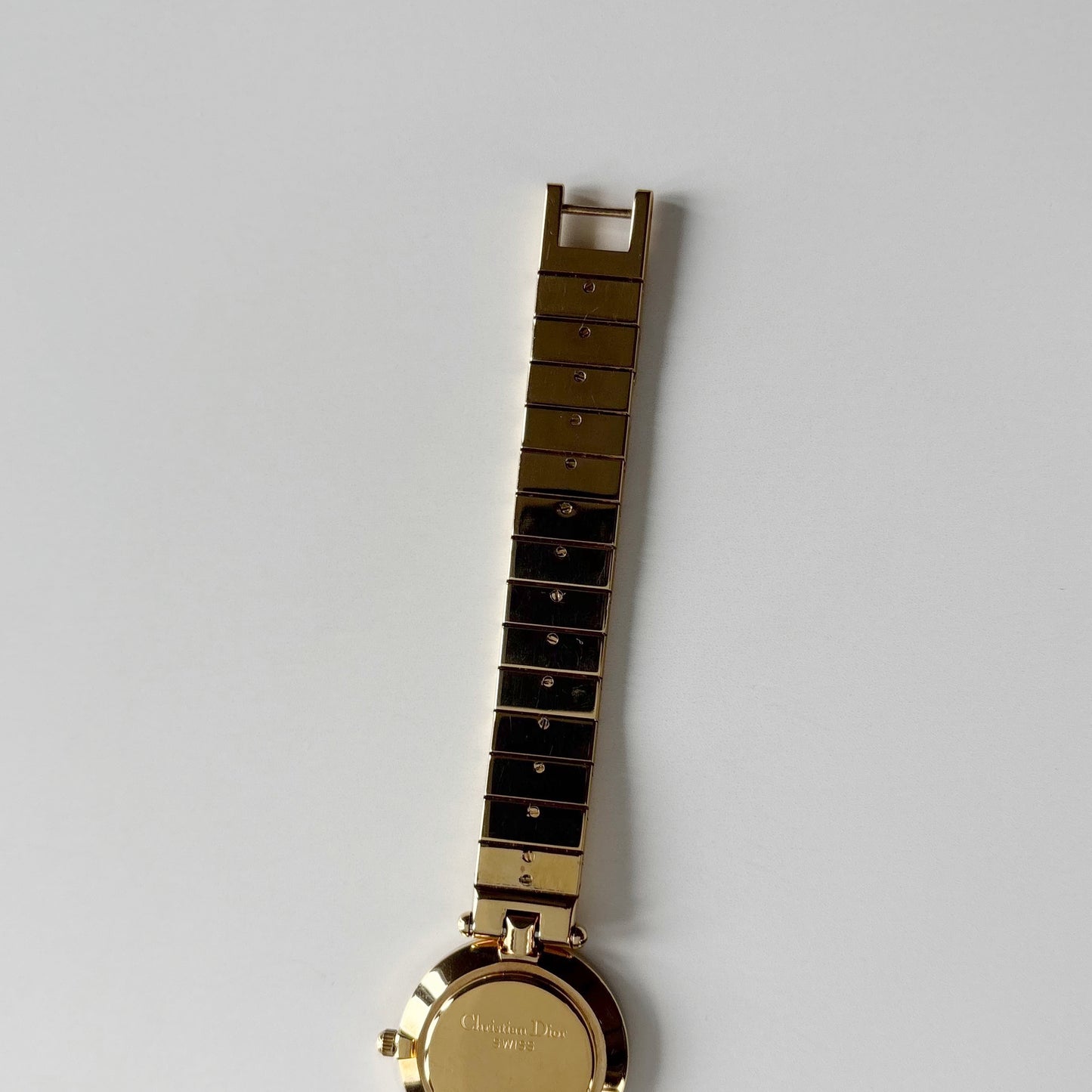 Dior 1990s Round Dial Gold Plated Watch