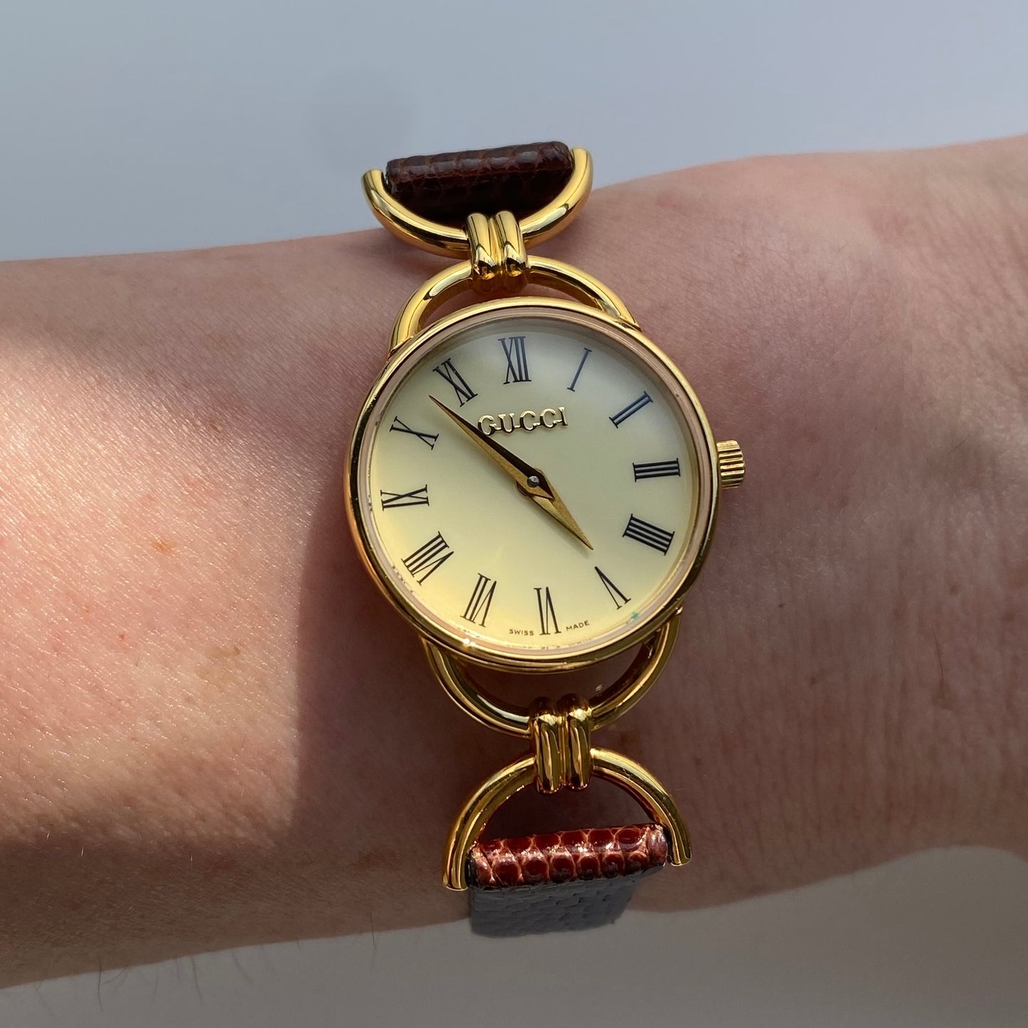Gucci 1990s Horsebit Gold Plated Watch