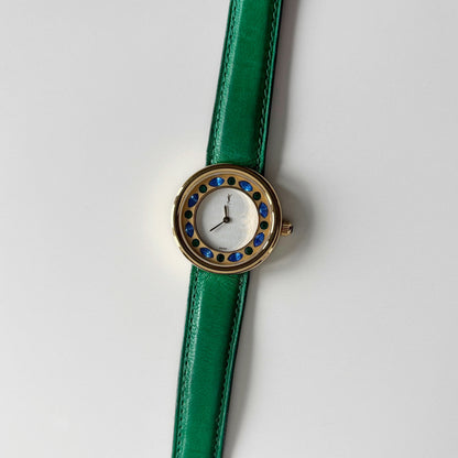 Yves Saint Laurent 1990s Round Dial Gold Plated Watch