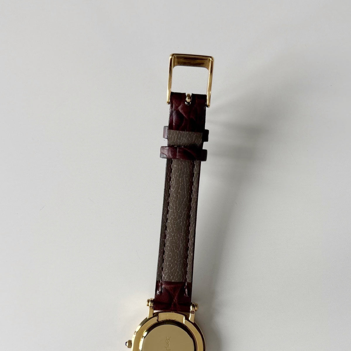 Yves Saint Laurent 1990s Round Dial Gold-Plated Watch