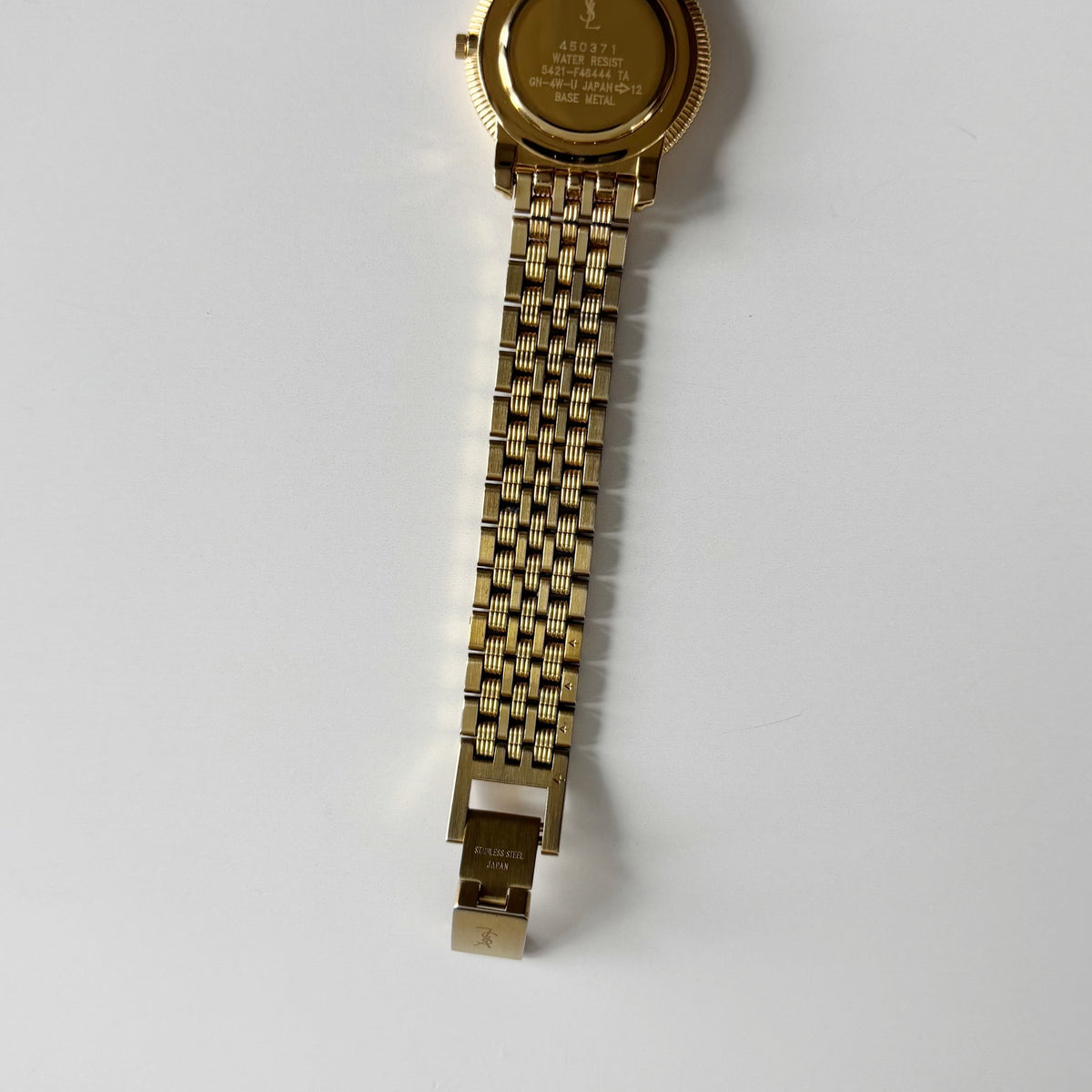 Yves Saint Laurent 1990s Round Dial Gold Plated Watch